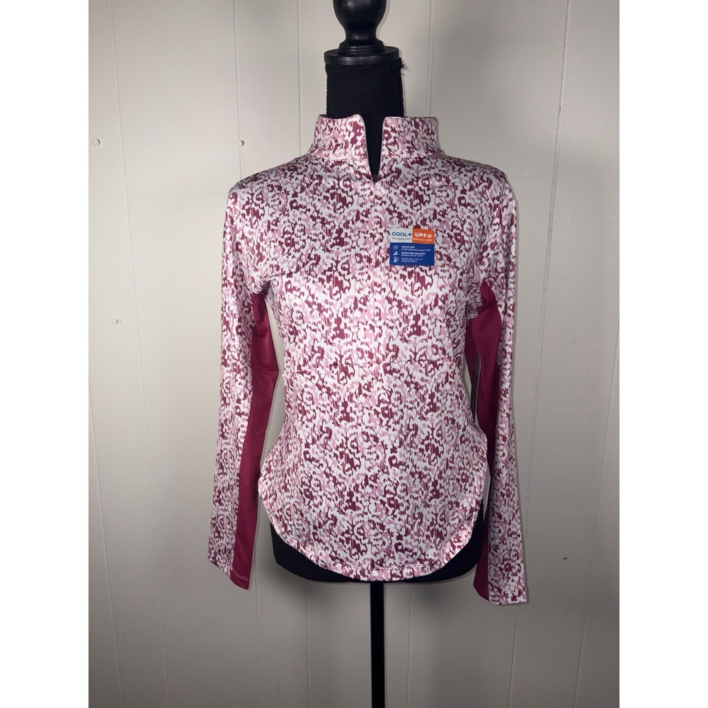 The American Outdoorsman Women Performance 1/4 Zip Pullover S NWT Cactus Flower
